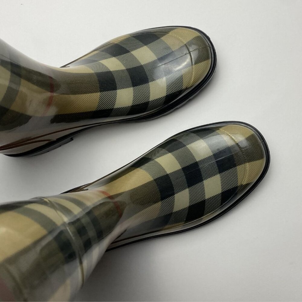 Burberry Plaid Rain Boots Size 38 - Picture 8 of 12